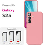 NALIA Silikonhülle für Samsung Galaxy S25 – Kameraschutz & Innenfutter – PHOENIX (Soft-Touch Case) – Marke aus Berlin
