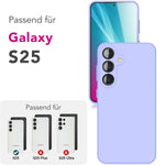 NALIA Silikonhülle für Samsung Galaxy S25 – Kameraschutz & Innenfutter – PHOENIX (Soft-Touch Case) – Marke aus Berlin
