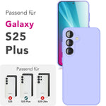 NALIA Silikonhülle für Samsung Galaxy S25 Plus – Kameraschutz & Innenfutter – PHOENIX (Soft-Touch Case) – Marke aus Berlin