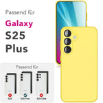 NALIA Silikonhülle für Samsung Galaxy S25 Plus – Kameraschutz & Innenfutter – PHOENIX (Soft-Touch Case) – Marke aus Berlin