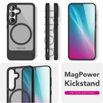 NALIA Magnet-Case für Samsung Galaxy S25 – Klappständer & Kameraschutz – TRITON (Matt-Transparent & Hybrid-Schutz) – Marke aus Berlin