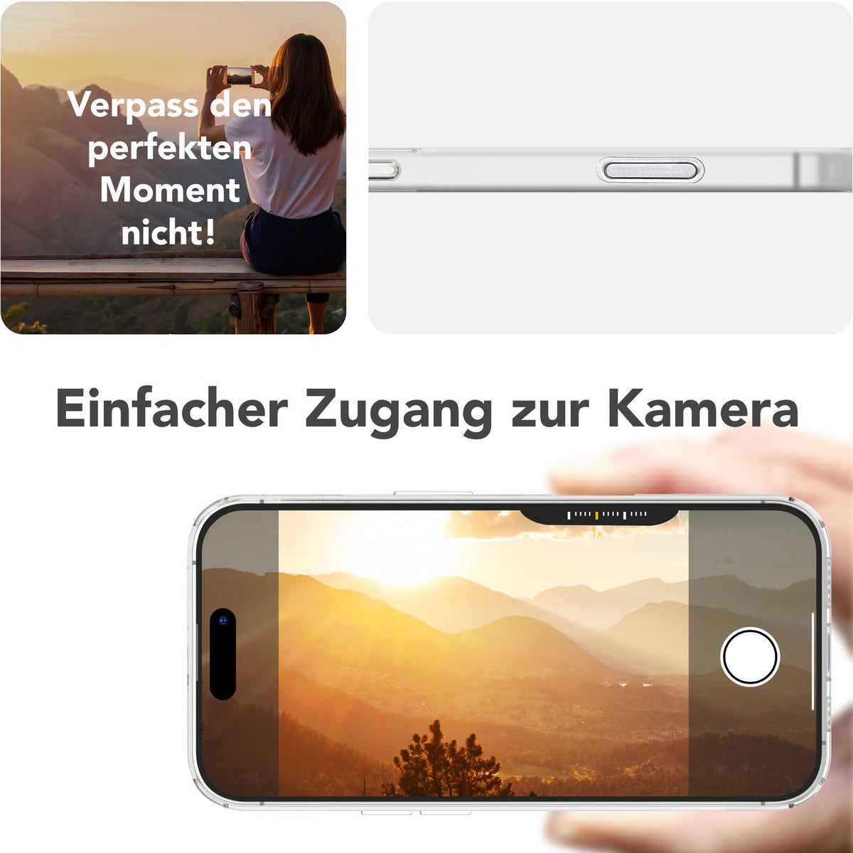 NALIA Ultra Slim Hardcase für iPhone 16 – MagSafe Kompatibel & Nachleuchtender Ring – THINIX GLOW (Matt-Transparent & 0,3mm Dünn) – Marke aus Berlin