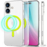 NALIA Ultra Slim Hardcase für iPhone 16 – MagSafe Kompatibel & Nachleuchtender Ring – THINIX GLOW (Matt-Transparent & 0,3mm Dünn) – Marke aus Berlin