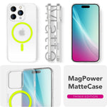 NALIA Ultra Slim Hardcase für iPhone 16 Pro Max – MagSafe Kompatibel & Nachleuchtender Ring – THINIX GLOW (Matt-Transparent & 0,3mm Dünn) – Marke aus Berlin