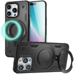 NALIA Magnetische Panzerhülle für iPhone 16 Pro Max – Ring-Halterung 360° & MagSafe kompatibel – STORMGUARD (Outdoor Case) – Marke aus Berlin