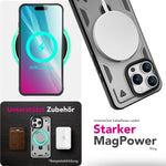 NALIA Magnetische Panzerhülle für iPhone 16 Pro Max – Ring-Halterung 360° & MagSafe kompatibel – STORMGUARD (Outdoor Case) – Marke aus Berlin