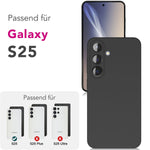 NALIA Matte Silikonhülle für Samsung Galaxy S25 – Slim, Schwarz & Rutschfest – STRIDER (Soft Case, Kameraschutz & Stoßfest) – Marke aus Berlin