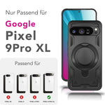 NALIA Magnetische Panzerhülle für Google Pixel 9 Pro XL – Ring-Halterung 360° & MagSafe kompatibel – STORMGUARD (Outdoor Case) – Marke aus Berlin