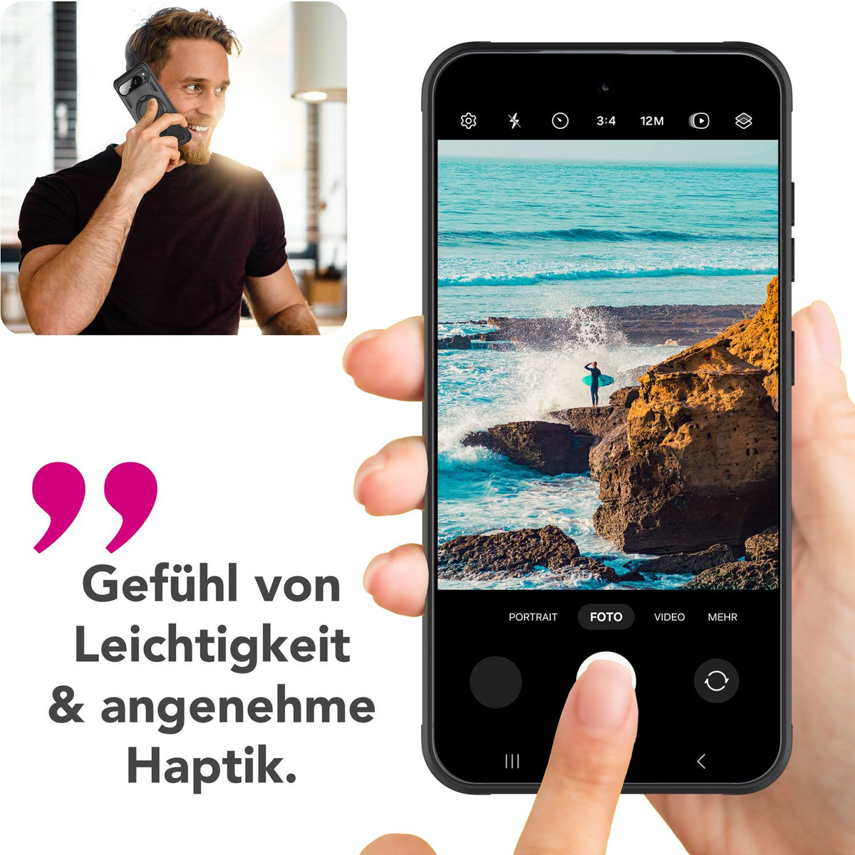 NALIA Magnetische Panzerhülle für Google Pixel 9 Pro XL – Ring-Halterung 360° & MagSafe kompatibel – STORMGUARD (Outdoor Case) – Marke aus Berlin