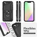 NALIA Panzerhülle für iPhone 16e / 17e – Ring-Ständer 360° & Magnet-Halterung Kompatibel – RINGDEFEND (Stoßfestes Outdoor Case) – Marke aus Berlin