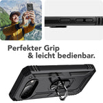 NALIA Panzerhülle für Google Pixel 9a – Ring-Ständer 360° & Magnet-Halterung Kompatibel – RINGDEFEND (Stoßfestes Outdoor Case) – Marke aus Berlin