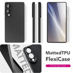 NALIA Matte Silikonhülle für Samsung Galaxy S25 Edge – Slim, Schwarz & Rutschfest – STRIDER (Soft Case, Kameraschutz & Stoßfest) – Marke aus Berlin