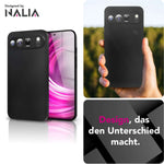 NALIA Matte Silikonhülle für Google Pixel 9 Pro XL – Slim, Schwarz & Rutschfest – STRIDER (Soft Case, Kameraschutz & Stoßfest) – Marke aus Berlin