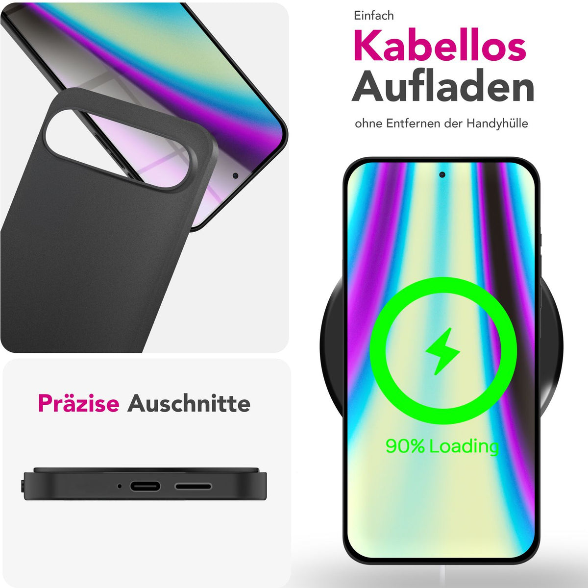 NALIA Ultra Slim Hardcase für Google Pixel 9 Pro XL – Matt & 0.3mm Dünn – PHANTOM (Dünnes Cover & Kamera-Vollschutz) – Marke aus Berlin