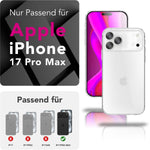 NALIA Transparente Silikonhülle für iPhone 18 Pro Max / 17 Pro Max – Anti-Gelb & Rutschfest – GLAZE (Handyhülle Kristallklar, Schlank & Stoßfest) – Marke aus Berlin