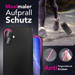 NALIA Matte Silikonhülle für iPhone 17 – Slim, Schwarz & Rutschfest – STRIDER (Soft Case, Kameraschutz & Stoßfest) – Marke aus Berlin