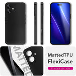 NALIA Matte Silikonhülle für iPhone 17 – Slim, Schwarz & Rutschfest – STRIDER (Soft Case, Kameraschutz & Stoßfest) – Marke aus Berlin