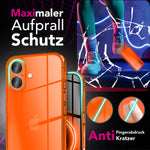 NALIA Neon Silikonhülle für iPhone 17 – Knallige Signal-Farbe & Linsenschutz – VIBE (Transparentes Case) – Marke aus Berlin