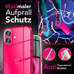 NALIA Neon Silikonhülle für iPhone 17 – Knallige Signal-Farbe & Linsenschutz – VIBE (Transparentes Case) – Marke aus Berlin