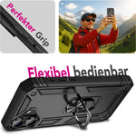 NALIA Panzerhülle für iPhone 17 – Ring-Ständer 360° & Magnet-Halterung Kompatibel – RINGDEFEND (Stoßfestes Outdoor Case) – Marke aus Berlin