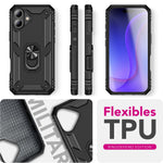 NALIA Panzerhülle für iPhone 17 – Ring-Ständer 360° & Magnet-Halterung Kompatibel – RINGDEFEND (Stoßfestes Outdoor Case) – Marke aus Berlin