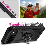NALIA Panzerhülle für Google Pixel 10 Pro – Ring-Ständer 360° & Magnet-Halterung Kompatibel – RINGDEFEND (Stoßfestes Outdoor Case) – Marke aus Berlin