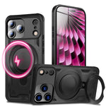 NALIA Magnetische Panzerhülle für iPhone 18 Pro Max / 17 Pro Max – Ring-Halterung 360° & MagSafe kompatibel – STORMGUARD (Outdoor Case) – Marke aus Berlin