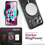 NALIA Magnetische Panzerhülle für iPhone 18 Pro Max / 17 Pro Max – Ring-Halterung 360° & MagSafe kompatibel – STORMGUARD (Outdoor Case) – Marke aus Berlin