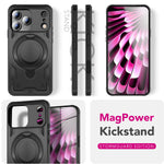 NALIA Magnetische Panzerhülle für iPhone 18 Pro Max / 17 Pro Max – Ring-Halterung 360° & MagSafe kompatibel – STORMGUARD (Outdoor Case) – Marke aus Berlin