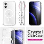 NALIA Transparentes Magnet Case für iPhone 17 – MagPower System (MagSafe kompatibel) – LUMEX (Edle Glas-Optik, aber unzerbrechlich) – Marke aus Berlin