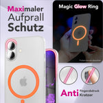 NALIA Ultra Slim Hardcase für iPhone 17 – MagSafe Kompatibel & Nachleuchtender Ring – THINIX GLOW (Matt-Transparent & 0,3mm Dünn) – Marke aus Berlin