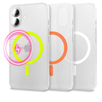 NALIA Ultra Slim Hardcase für iPhone 17 – MagSafe Kompatibel & Nachleuchtender Ring – THINIX GLOW (Matt-Transparent & 0,3mm Dünn) – Marke aus Berlin