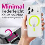 NALIA Ultra Slim Hardcase für iPhone 18 Pro Max / 17 Pro Max – MagSafe Kompatibel & Nachleuchtender Ring – THINIX GLOW (Matt-Transparent & 0,3mm Dünn) – Marke aus Berlin Namma Markt