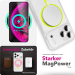 NALIA Ultra Slim Hardcase für iPhone 18 Pro Max / 17 Pro Max – MagSafe Kompatibel & Nachleuchtender Ring – THINIX GLOW (Matt-Transparent & 0,3mm Dünn) – Marke aus Berlin Namma Markt