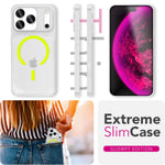 NALIA Ultra Slim Hardcase für iPhone 18 Pro Max / 17 Pro Max – MagSafe Kompatibel & Nachleuchtender Ring – THINIX GLOW (Matt-Transparent & 0,3mm Dünn) – Marke aus Berlin Namma Markt