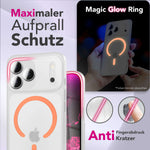 NALIA Ultra Slim Hardcase für iPhone 18 Pro Max / 17 Pro Max – MagSafe Kompatibel & Nachleuchtender Ring – THINIX GLOW (Matt-Transparent & 0,3mm Dünn) – Marke aus Berlin Namma Markt