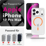 NALIA Ultra Slim Hardcase für iPhone 18 Pro Max / 17 Pro Max – MagSafe Kompatibel & Nachleuchtender Ring – THINIX GLOW (Matt-Transparent & 0,3mm Dünn) – Marke aus Berlin Namma Markt