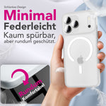 NALIA Ultra Slim Hardcase für iPhone 18 Pro Max / 17 Pro Max – MagSafe Kompatibel & Nachleuchtender Ring – THINIX GLOW (Matt-Transparent & 0,3mm Dünn) – Marke aus Berlin Namma Markt