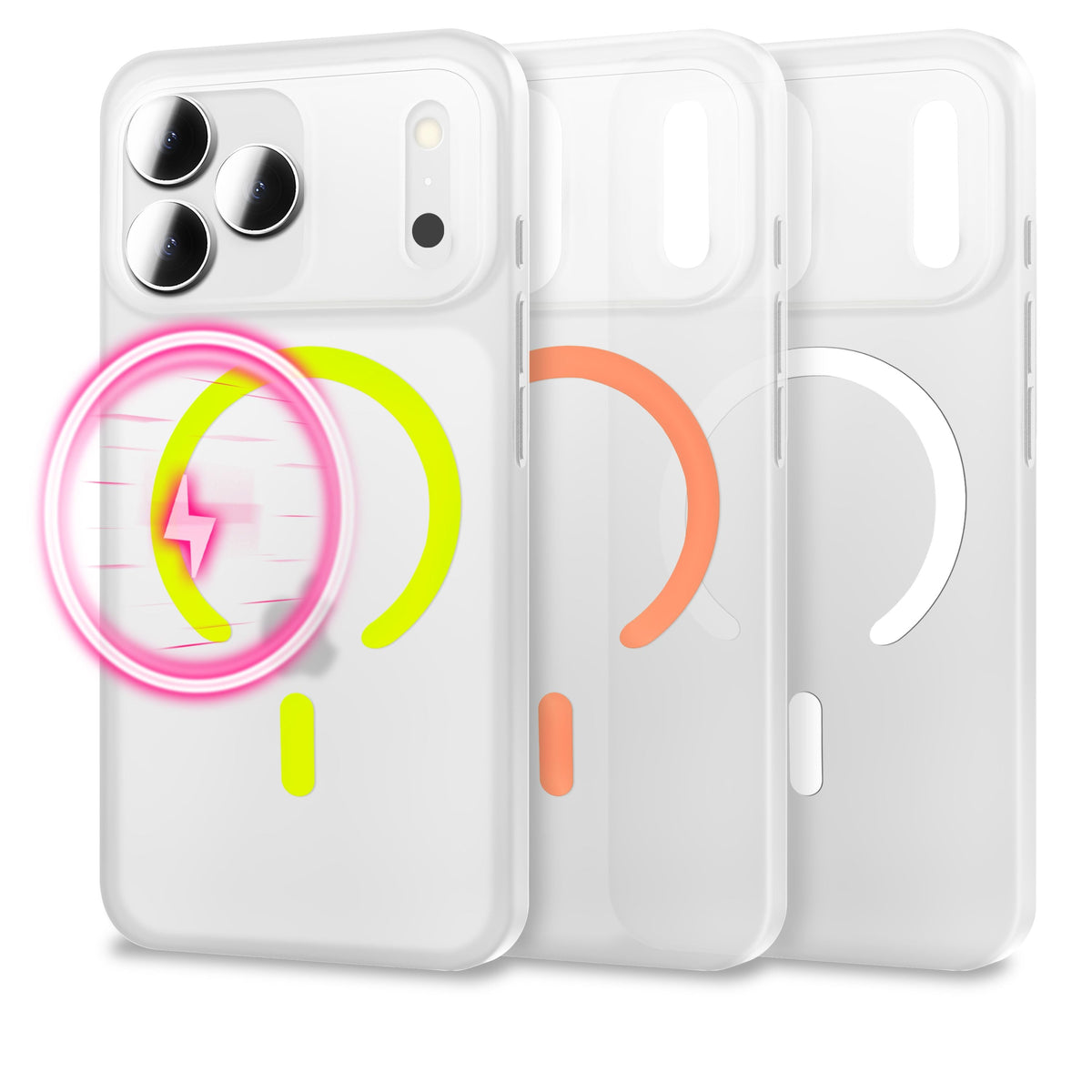 NALIA Ultra Slim Hardcase für iPhone 18 Pro Max / 17 Pro Max – MagSafe Kompatibel & Nachleuchtender Ring – THINIX GLOW (Matt-Transparent & 0,3mm Dünn) – Marke aus Berlin Namma Markt