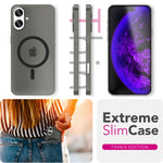 NALIA Ultra-Slim Hardcase für iPhone 17 – MagSafe kompatibel & 0.3mm Dünn – THINIX (Matte Semi-Transparente Hülle) – Marke aus Berlin