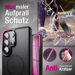 NALIA Mattes Magnet-Hardcase für Samsung Galaxy S26 Ultra – MagSafe kompatibel & Klappständer – TRITON (Stoßfeste Anti-Gelb Handyhülle) – Marke aus Berlin
