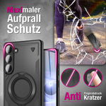 NALIA Magnetische Panzerhülle für Samsung Galaxy S26 – Ring-Halterung 360° & MagSafe kompatibel – STORMGUARD (Outdoor Case) – Marke aus Berlin