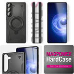 NALIA Magnetische Panzerhülle für Samsung Galaxy S26 – Ring-Halterung 360° & MagSafe kompatibel – STORMGUARD (Outdoor Case) – Marke aus Berlin