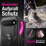 NALIA Panzerhülle für Google Pixel 11 Pro XL – Ring-Ständer 360° & Magnet-Halterung Kompatibel – RINGDEFEND (Stoßfestes Outdoor Case) – Marke aus Berlin