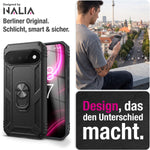 NALIA Panzerhülle für Google Pixel 11 Pro XL – Ring-Ständer 360° & Magnet-Halterung Kompatibel – RINGDEFEND (Stoßfestes Outdoor Case) – Marke aus Berlin
