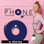 NALIA Universal Handykette für alle Smartphones – Robuste Kordel & 2 Patches – HOLDME AIR (Klassisches Lanyard mit Goldenem Karabiner) – Marke aus Berlin