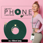 NALIA Universal Handykette für alle Smartphones – Robuste Kordel & 2 Patches – HOLDME AIR (Klassisches Lanyard mit Goldenem Karabiner) – Marke aus Berlin