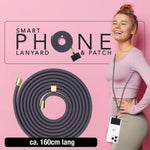 NALIA Universal Handykette für alle Smartphones – Robuste Kordel & 2 Patches – HOLDME AIR (Klassisches Lanyard mit Goldenem Karabiner) – Marke aus Berlin