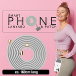 NALIA Universal Handykette für alle Smartphones – Robuste Kordel & 2 Patches – HOLDME AIR (Klassisches Lanyard mit Goldenem Karabiner) – Marke aus Berlin