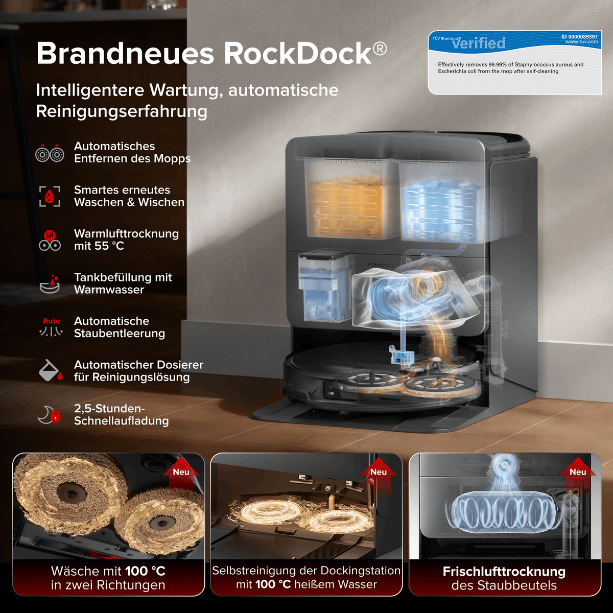 Roborock Saros 20 – AdaptiLift™ Chassis 3.0 für die reibungslose Überwindung von Schwellen, mit einer Saugkraft von 36.000 Pa Namma Markt